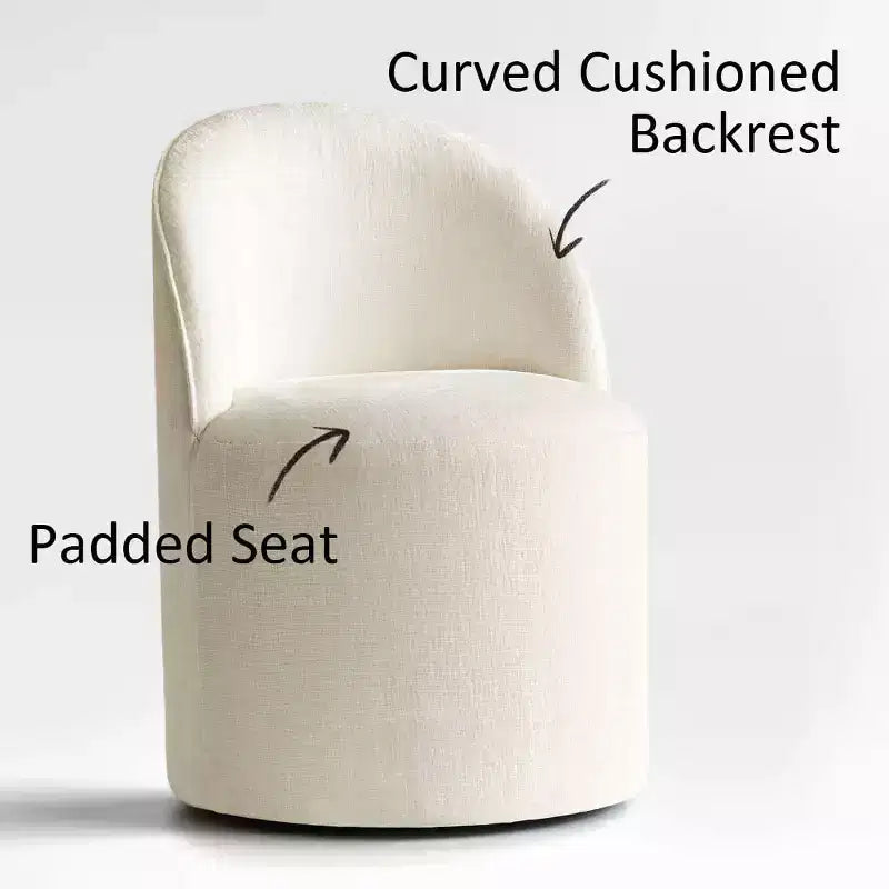 Ensemble de salle à manger 5 pièces pour 4, chaises modernes à roulettes avec revêtement en chenille, table ronde noire à pied central - Panipeachy