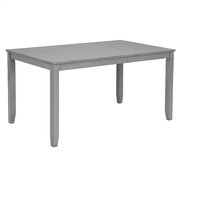 MAYEERTY Table de salle à manger rectangulaire en bois uniquement, table de cuisine grise pour 4 personnes pour petits espaces