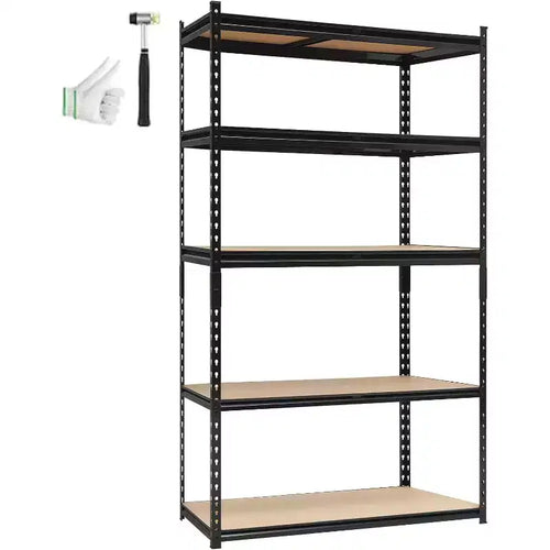 5-Tier Heavy Duty Garage Shelving - Adjustable Storage Shelves, 2000 LBS Load Capacity, Metal Storage Utility Rack Unit