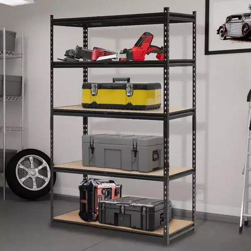Étagères de garage robustes à 5 niveaux - Étagères de rangement réglables, capacité de charge de 907 kg, unité de rayonnage utilitaire en métal
