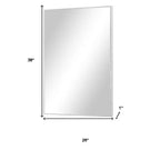 Miroir de salle de bain HomeRoots 38 avec cadre en aluminium argenté