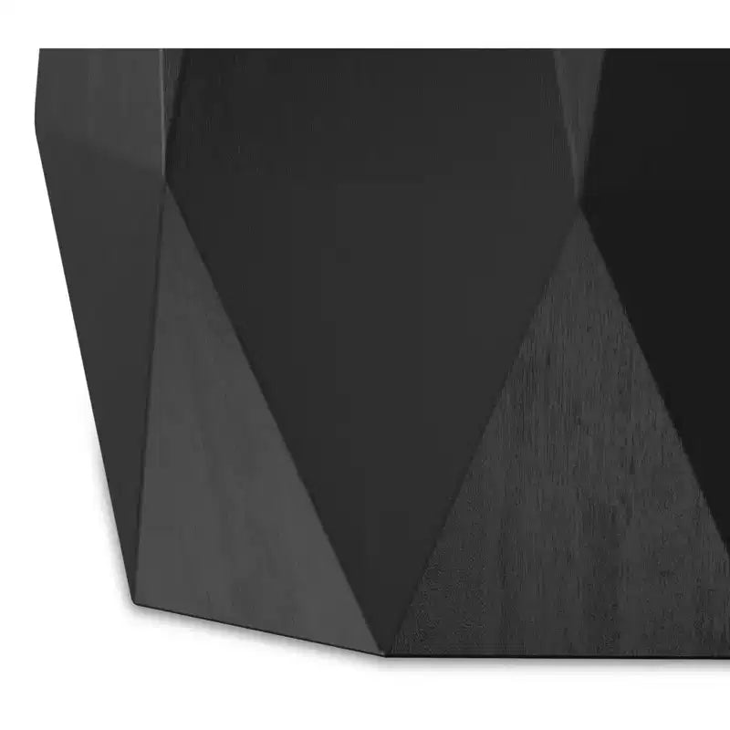 Table d'appoint polygonale contemporaine Renley en BOIS D'ACACIA MASSIF de 15 pouces de large, entièrement assemblée