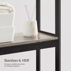 Meuble de rangement pour toilettes SONGMICS, organiseur de salle de bain 3 niveaux au-dessus des toilettes avec étagères réglables
