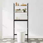 Meuble de rangement pour toilettes SONGMICS, organiseur de salle de bain 3 niveaux au-dessus des toilettes avec étagères réglables