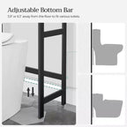Meuble de rangement pour toilettes SONGMICS, organiseur de salle de bain 3 niveaux au-dessus des toilettes avec étagères réglables