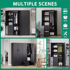 BALHAM TRADE-67 Grande armoire de classement en métal (lot de 1) - Étagères réglables pour la maison, le bureau, l'entrepôt, le garage