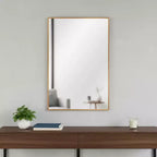 Miroir d'appoint HomeRoots 36" avec cadre en aluminium doré