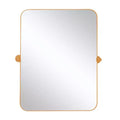 HomeRoots 36 Gold Metal Tilting Framed Accent Mirror