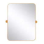 HomeRoots 36 Gold Metal Tilting Framed Accent Mirror