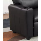 Fauteuil inclinable pour enfants GDFStudio Isamu en similicuir avec porte-gobelet