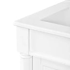 Meuble-lavabo JVNOXK de 61 cm à vasque unique, meuble de rangement de salle de bain moderne à deux niveaux, étagère de rangement grande capacité, blanc