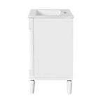 Meuble-lavabo JVNOXK de 61 cm à vasque unique, meuble de rangement de salle de bain moderne à deux niveaux, étagère de rangement grande capacité, blanc