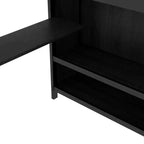 Bellemave – Lit superposé en métal Full XL sur jumeau avec bureau pliant, placard avec LED, peu encombrant/réduction du bruit, noir