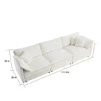 MAYEERTY Canapé sectionnel modulaire en forme de L surdimensionné, rembourré et confortable, avec pouf, pour salon, blanc