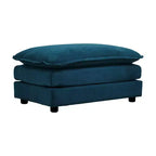MAYEERTY Canapé sectionnel modulaire en forme de L surdimensionné à combinaison libre avec pouf réversible pour salon, bleu