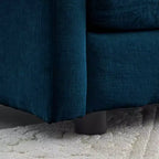 MAYEERTY Canapé sectionnel modulaire en forme de L surdimensionné à combinaison libre avec pouf réversible pour salon, bleu