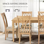 Ensemble de salle à manger GDFStudio Marcus moderne 7 pièces en bois d'hévéa avec 6 chaises rembourrées