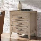 Table de chevet 3 tiroirs Yaran-NOIR