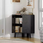 Meuble d'angle d'affichage de 31,5 avec étagère réglable - Unité de rangement triangulaire pour salle de bain, salon, couloir