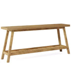 Console de ferme, table d'entrée, table de canapé à 2 niveaux