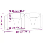 vidaXL Coussin de Tête de Lit Suspendu Rembourré Oreiller Dossier Chambre Similicuir