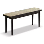 Banc de salle à manger GDFStudio Rohit Farmhouse 47 en bois de chêne avec détails en rotin