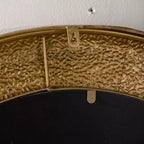 Miroir mural rond de luxe 31 po avec cadre en fer martelé, miroir décoratif rustique pour salon, entrée ou couloir-Panipeachy