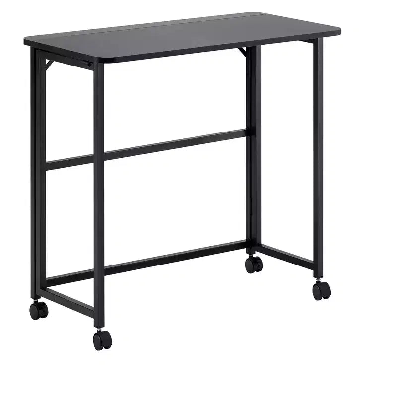 Bureau pliant Petit bureau pliable pour petits espaces, bureau d'écriture informatique de 80 cm pour le bureau, le télétravail, bureau pliant pour la chambre, noir