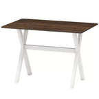 Table à manger Costway avec cadre en X et plateau en texture bois, table d'appoint