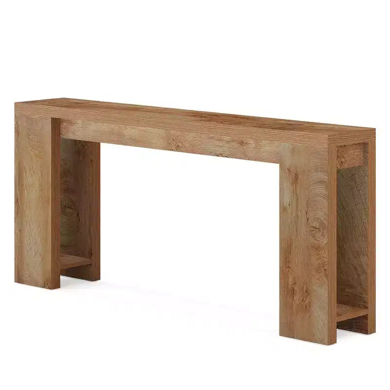 Table console en bois, Table d'entrée de style campagnard pour canapé