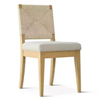 Ensemble de salle à manger rond 5 pièces, table à pied central de 41,5 po et chaises rembourrées beiges avec pieds en bois massif pour la cuisine ou le coin-repas - Panipeachy