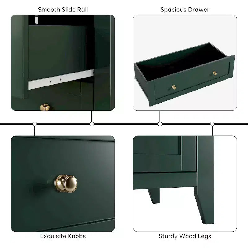 Commode à 5 tiroirs COZONY pour chambre à coucher, commode haute en bois avec rangement profond, commode moderne pour entrée et couloir
