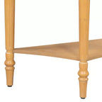 Table console demi-lune Luxystar avec tiroir et étagère pour entrée et salon