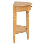 Table console demi-lune Luxystar avec tiroir et étagère pour entrée et salon