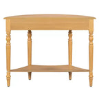 Table console demi-lune Luxystar avec tiroir et étagère pour entrée et salon