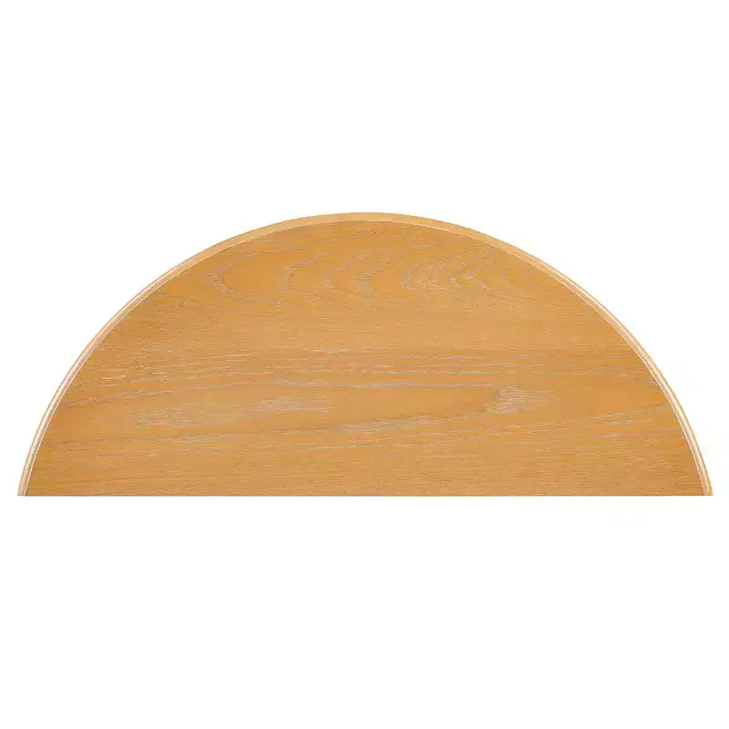 Table console demi-lune Luxystar avec tiroir et étagère pour entrée et salon