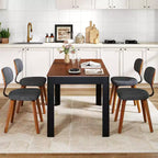 Chaises de salle à manger Costway lot de 4 avec dossier incurvé et assise rembourrée pour salle à manger et salon