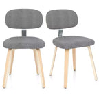 Chaises de salle à manger Costway lot de 4 avec dossier incurvé et assise rembourrée pour salle à manger et salon