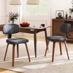Chaises de salle à manger Costway lot de 4 avec dossier incurvé et assise rembourrée pour salle à manger et salon