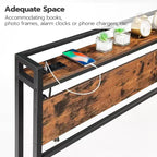 Tête de lit ACOINEL Queen Size avec station de charge (2 prises et 4 ports USB), tête de lit à hauteur réglable avec étagère de rangement