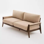 Christopher Knight Home Sneha Canapé moderne 3 places en velours et bois de 74 po