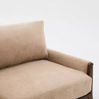 Christopher Knight Home Sneha Canapé moderne 3 places en velours et bois de 74 po