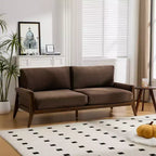 Christopher Knight Home Sneha Canapé moderne 3 places en velours et bois de 74 po