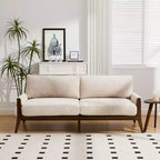 Christopher Knight Home Sneha Modern 74 3-Seater Wooden Velvet Upholstered Sofa