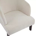 Fauteuil moderne avec dossier rond et pieds en bois, d'inspiration Mid-Century, pour salon