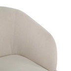 Fauteuil moderne avec dossier rond et pieds en bois, d'inspiration Mid-Century, pour salon
