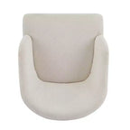 Fauteuil moderne avec dossier rond et pieds en bois, d'inspiration Mid-Century, pour salon