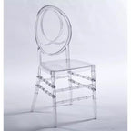 Lot de 4 chaises de mariage ou de salle à manger avec assises en plastique, durables et faciles à monter