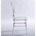 Lot de 4 chaises de mariage ou de salle à manger avec assises en plastique, durables et faciles à monter