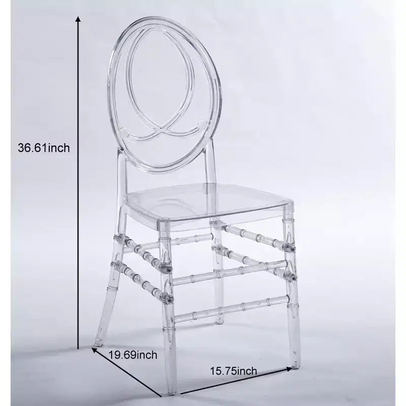 Lot de 4 chaises de mariage ou de salle à manger avec assises en plastique, durables et faciles à monter